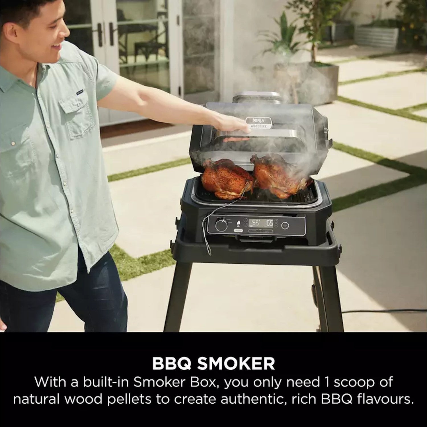 Ninja OG850UK Woodfire XL Electric BBQ Grill & Smoker